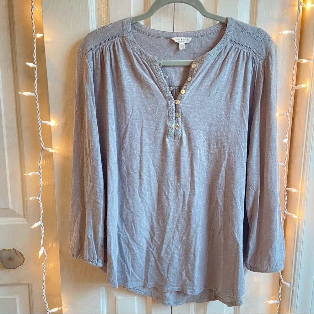 Lucky Brand Half Sleeve Peasant Blouse